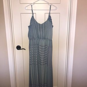 a.n.a Blue & Green Maxi dress